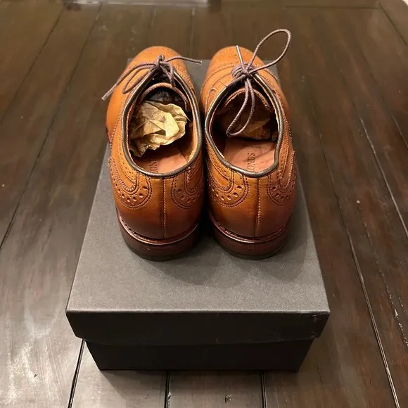 Allen Edmonds Walnut Strand cap-toe oxford dress shoe, 8E, like new