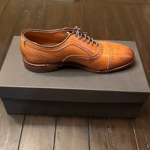 Allen Edmonds Walnut Strand cap-toe oxford dress shoe, 8E, like new