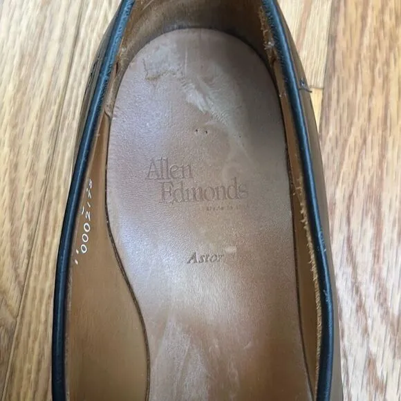 Allen Edmonds Astor Tassel Loafers Black Leather Slip On Dress Shoes Men’s 11