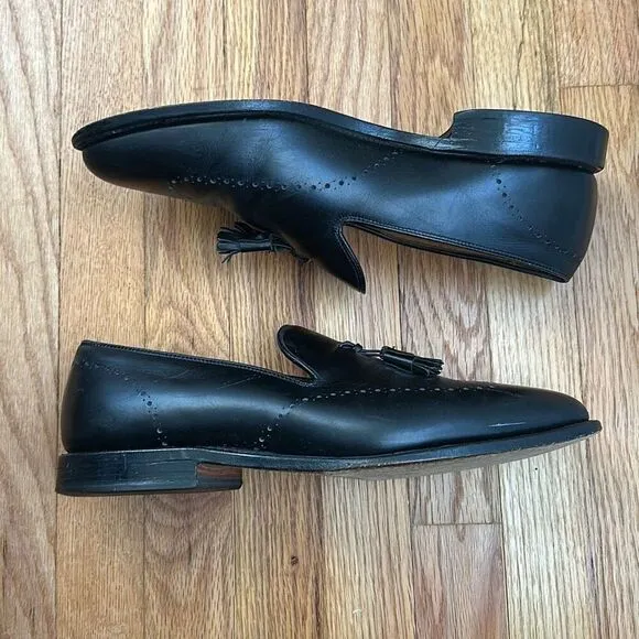 Allen Edmonds Astor Tassel Loafers Black Leather Slip On Dress Shoes Men’s 11