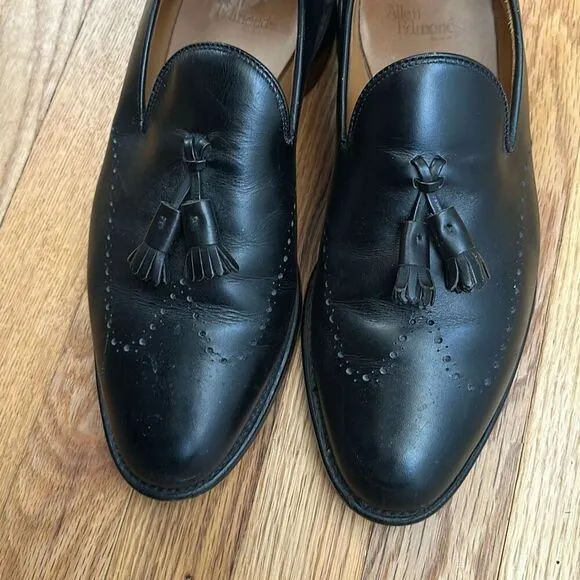 Allen Edmonds Astor Tassel Loafers Black Leather Slip On Dress Shoes Men’s 11