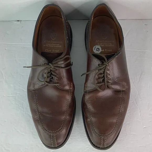 Allen Edmonds Clark Street Lace Up Oxford Men Dress Brown Leather Shoes 9