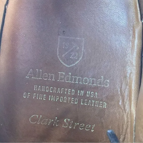 Allen Edmonds Clark Street Lace Up Oxford Men Dress Brown Leather Shoes 9