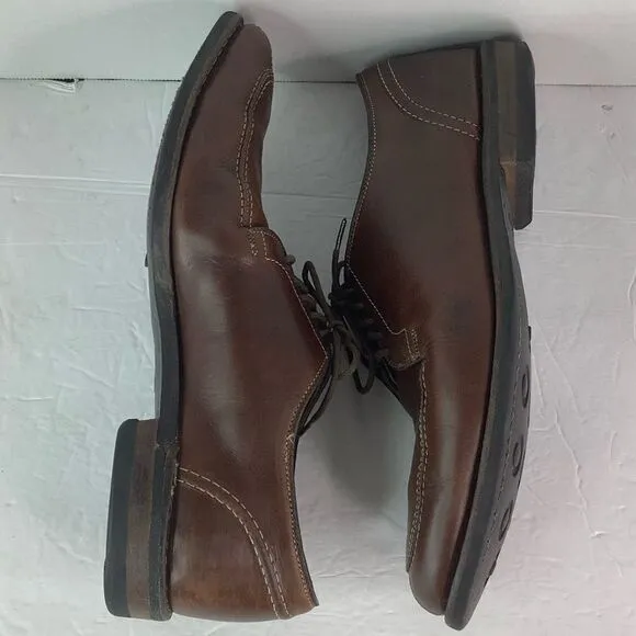 Allen Edmonds Clark Street Lace Up Oxford Men Dress Brown Leather Shoes 9