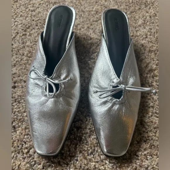 ALOHAS women's amar shimmer pumps in silver Size 39 See description