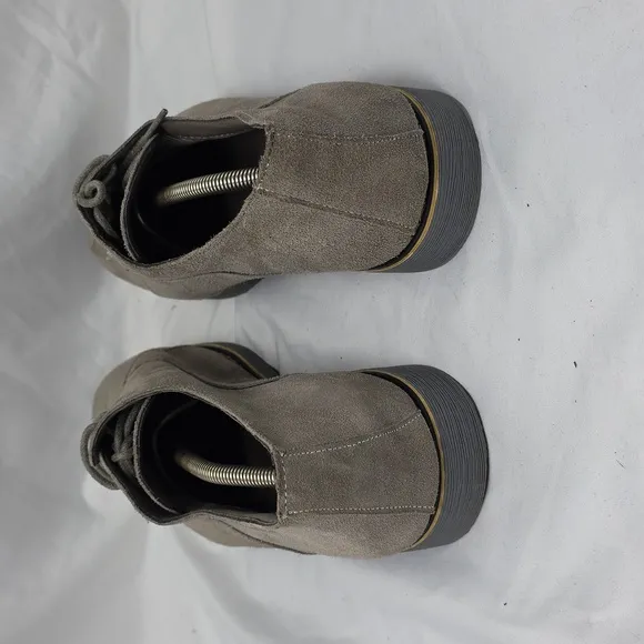 ALPINE SWISS ASTON MENS 13 LACE UP SUEDE OXFORDS GREY IN GUC GENUINE LEATHER