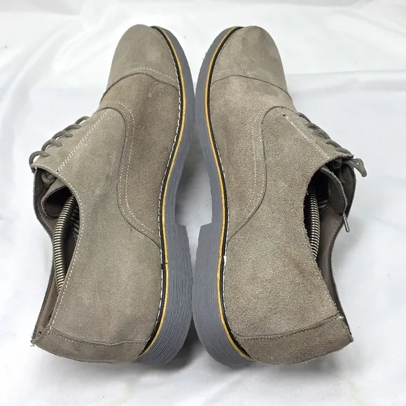 ALPINE SWISS ASTON MENS 13 LACE UP SUEDE OXFORDS GREY IN GUC GENUINE LEATHER