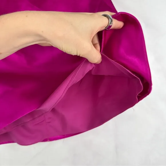 Amanda Uprichard Corella 100% Silk High Waisted Asymmetric Mini Skirt Pink XS