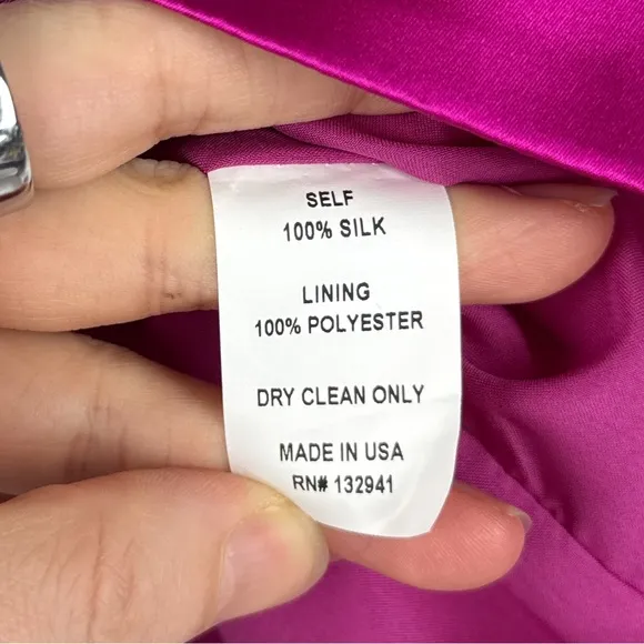 Amanda Uprichard Corella 100% Silk High Waisted Asymmetric Mini Skirt Pink XS