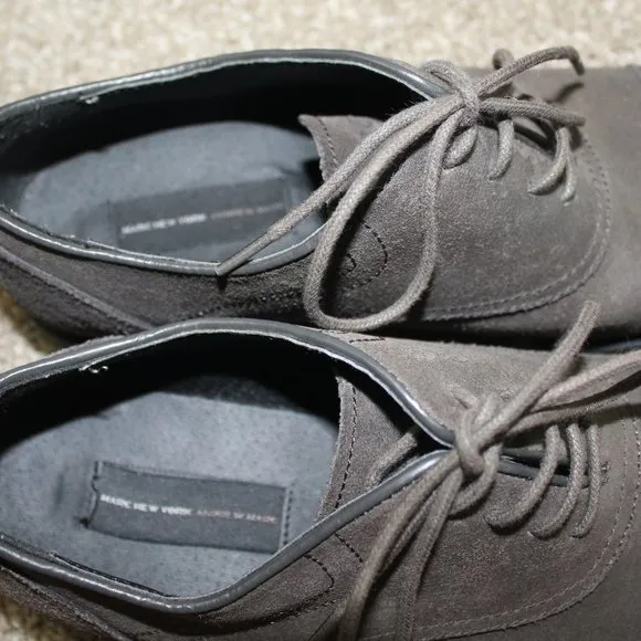 Andrew Marc New York NY Chris Brown Suede Leather Dress Shoes Mens Size 8.5