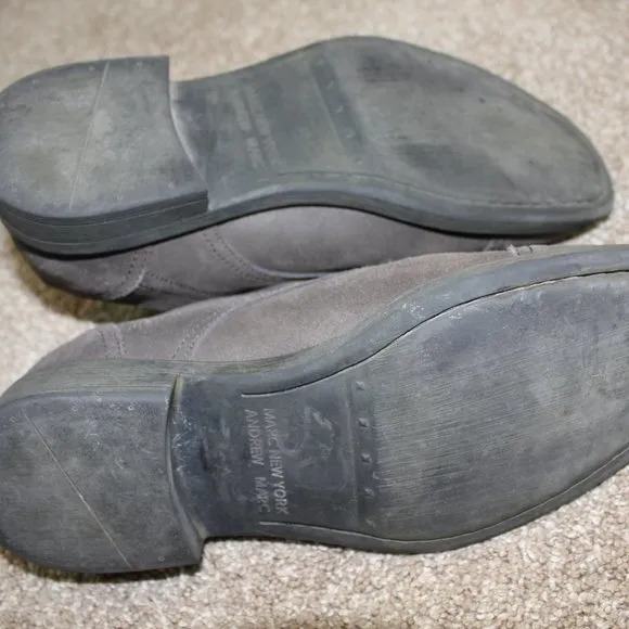 Andrew Marc New York NY Chris Brown Suede Leather Dress Shoes Mens Size 8.5