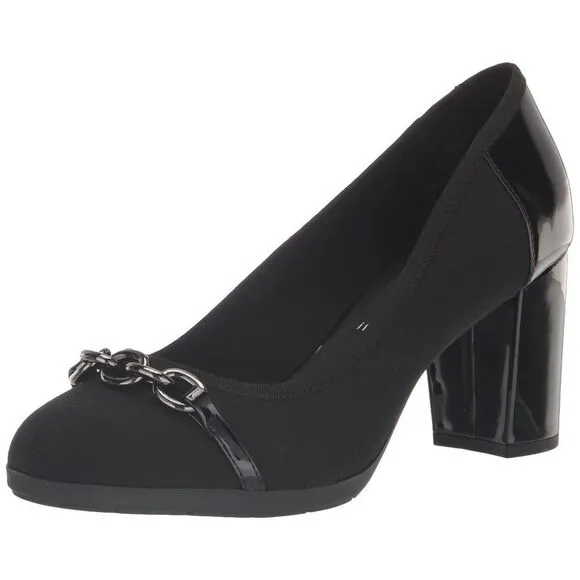 Anne Klein Women's Celina Pump 8.5 Black Stretch