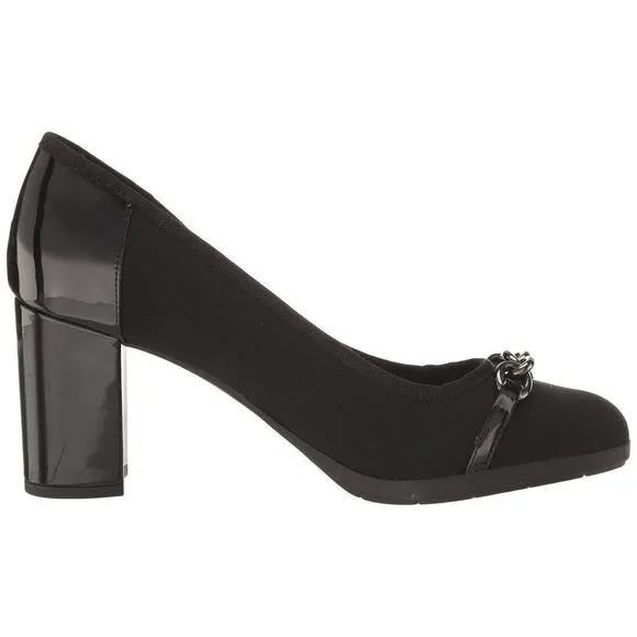 Anne Klein Women's Celina Pump 8.5 Black Stretch