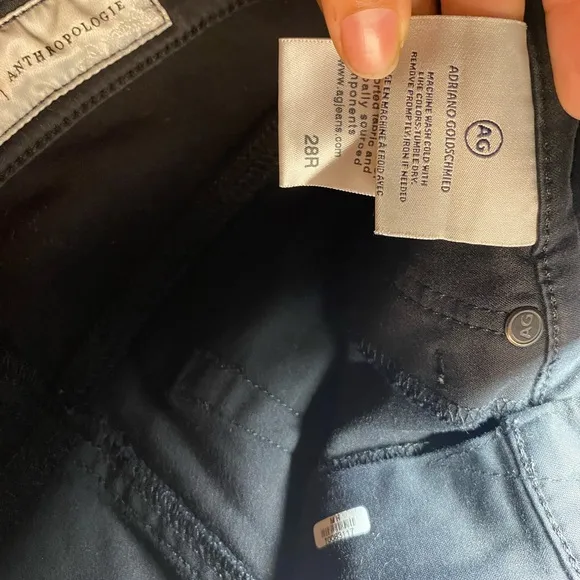 Anthropologie AG The Abbey Ankle Jeans Skinny Dark Sz 28R Mid Rise.