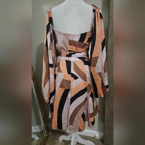 Anthropologie HUTCH Geo Wrap Mini Dress.  Size Small