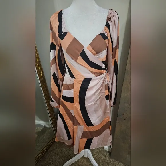 Anthropologie HUTCH Geo Wrap Mini Dress.  Size Small
