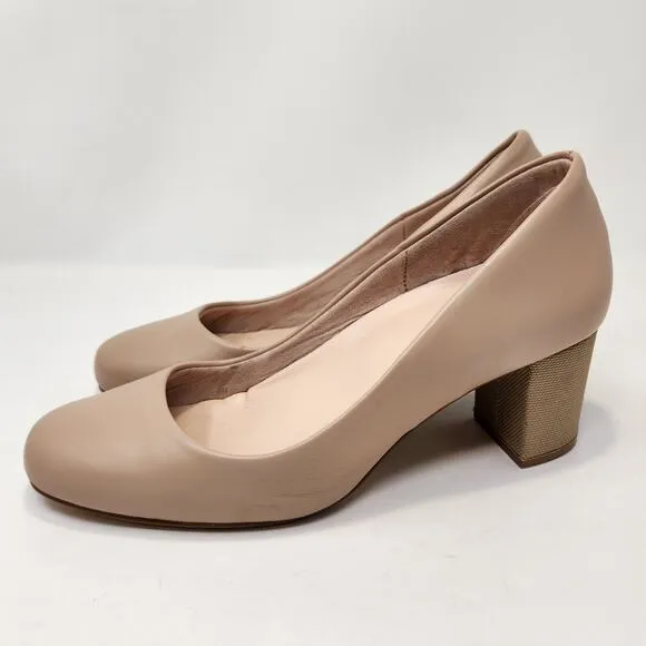Antonia Saint New York All Day Night Nude Heels Pumps Size 8 B Comfort Shoes