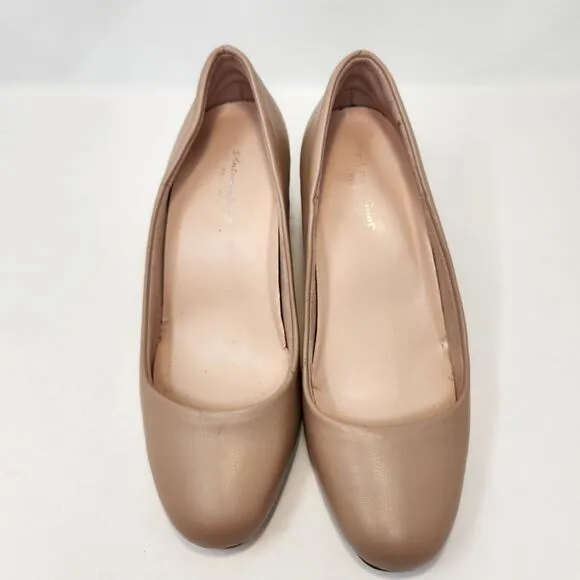 Antonia Saint New York All Day Night Nude Heels Pumps Size 8 B Comfort Shoes