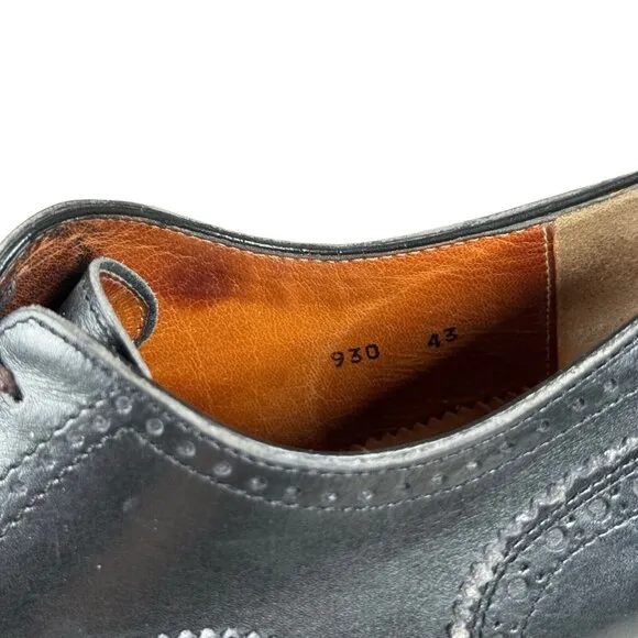 Antonio Maurizi‎ Men's Leather Wingtip Oxford Dress Shoes Size 43 / US 9.5-10