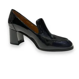AQUATALIA Michelle Loafer Block Heels Black Patent Leather Pump Women's Size 9