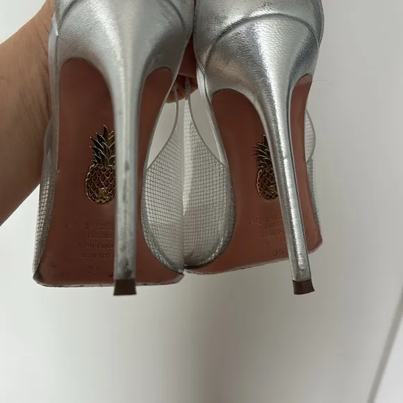 AQUAZZURA Bow Tie Plexi Pump 105mm size 35