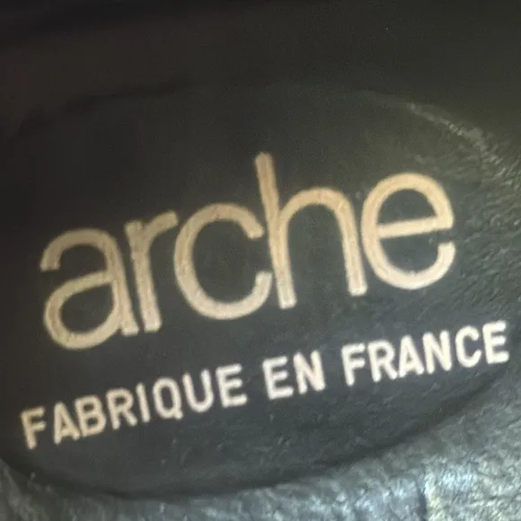 Arche | Black Suede Pumps Square Heel Shoes | Size 38(.5?)