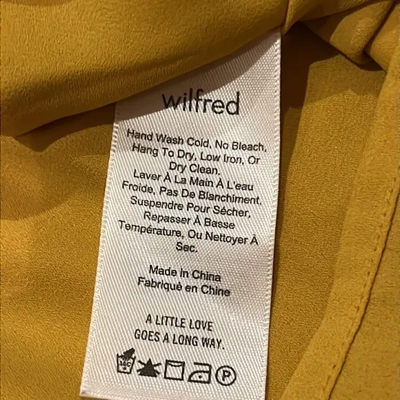 Aritzia Wilfred Marvelle Mini Dress in Cairo Gold