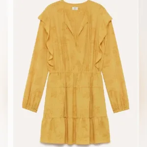 Aritzia Wilfred Marvelle Mini Dress in Cairo Gold