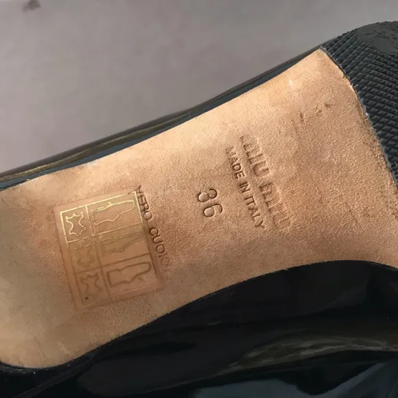 AUTHENTIC MIU MIU PEEP TOE LOW HEEL PUMPS WITH BOX