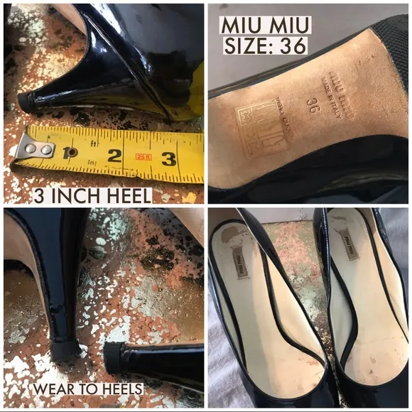 AUTHENTIC MIU MIU PEEP TOE LOW HEEL PUMPS WITH BOX