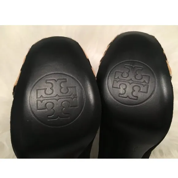 Authentic TORY BURCH Leopard Cheetah Layne Leather Shoes