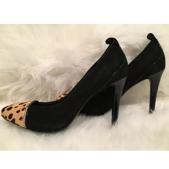 Authentic TORY BURCH Leopard Cheetah Layne Leather Shoes