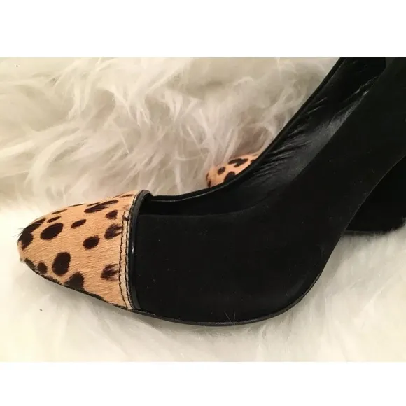 Authentic TORY BURCH Leopard Cheetah Layne Leather Shoes