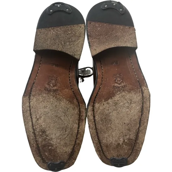 Bachrach Banderas Leather Outer &amp; Lining Dress Oxford Handmade Shoes Sz 9.5