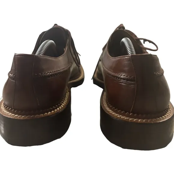 Bachrach Banderas Leather Outer &amp; Lining Dress Oxford Handmade Shoes Sz 9.5