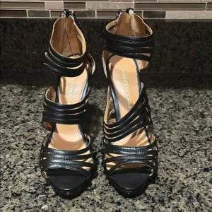 Badgley Mischka Black Strappy Women's Heels