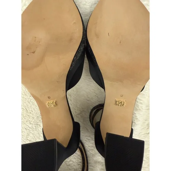 Badgley Mischka Eliana Ankle Strap Platform Pointed Toe Pump Black Size 8
