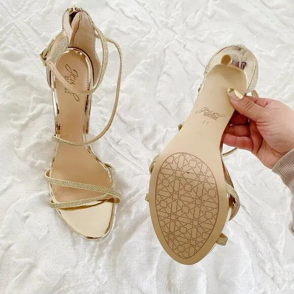 Badgley Mischka Galen Platform Glitter Heels Size 11 New $110