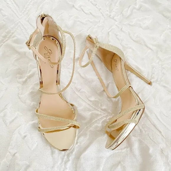 Badgley Mischka Galen Platform Glitter Heels Size 11 New $110