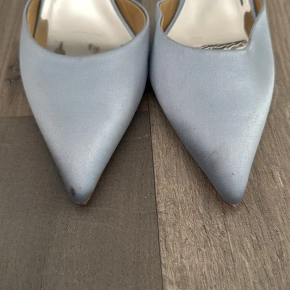 Badgley Mischka Lucille Heart Heel Slingback Pumps