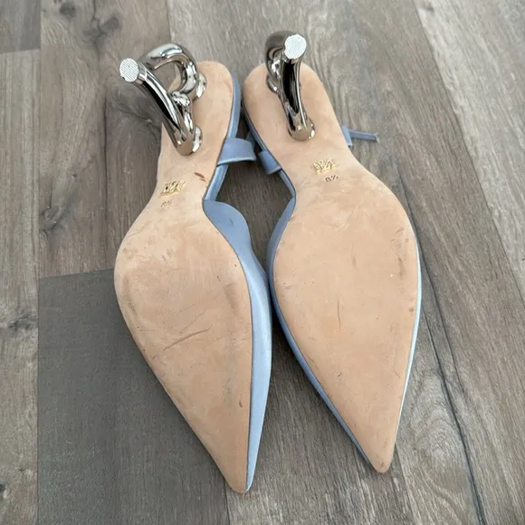Badgley Mischka Lucille Heart Heel Slingback Pumps