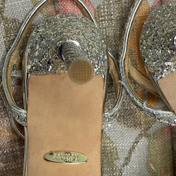 Badgley Mischka Olympia Glitter Evening Sandal Size 7.5 UK 5.5 New! Retail $198
