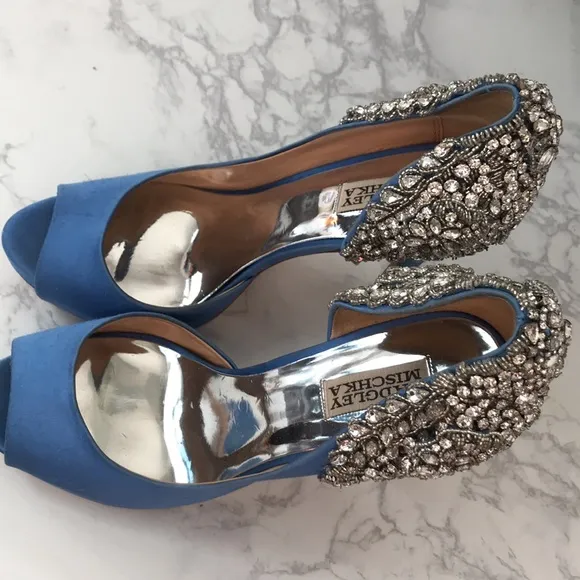 Badgley Mischka Vicki Crystal Embellished Heels