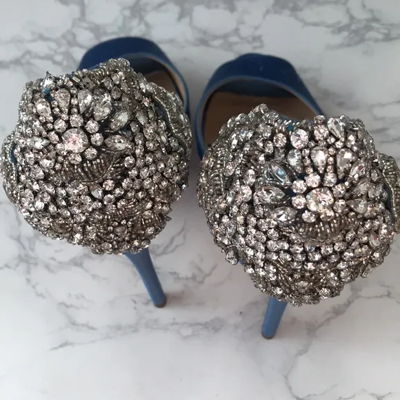 Badgley Mischka Vicki Crystal Embellished Heels