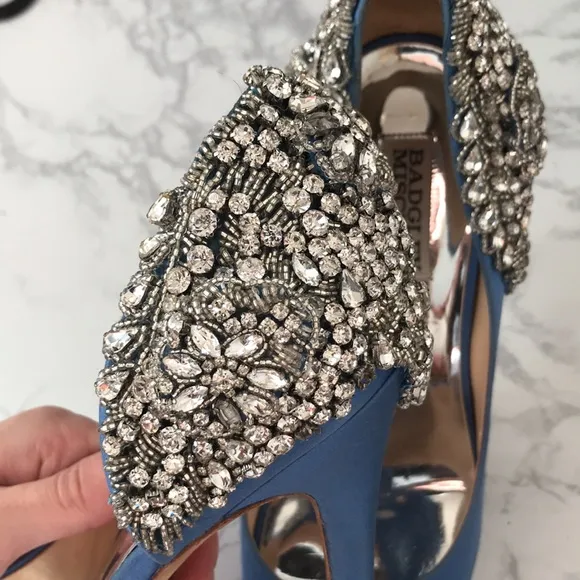 Badgley Mischka Vicki Crystal Embellished Heels