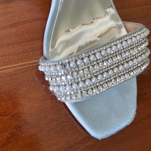 Badgley Mischka Wedding Sandals Blue Size 7.5