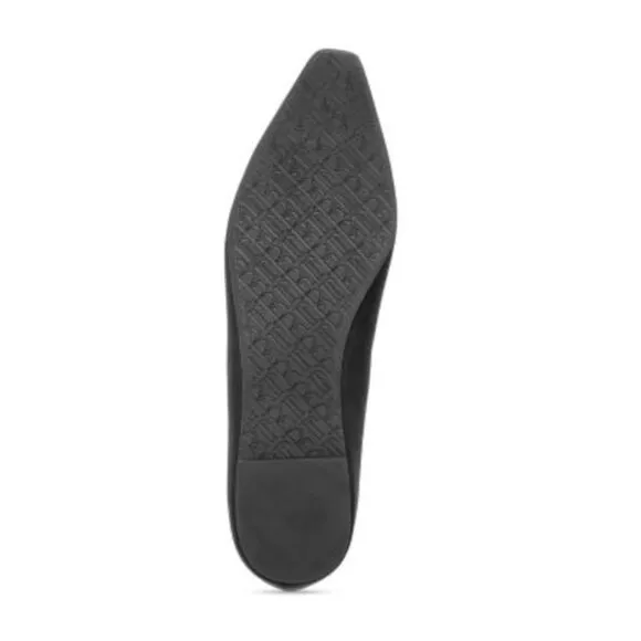 BADGLEY MISCHKA Womens Black Hardware Emerie Pointed Toe Slip On Flats Shoes 7