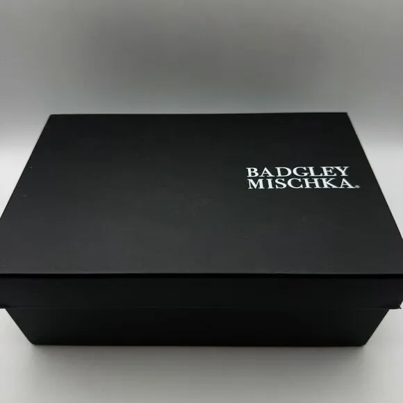 Badgley Mischka Women's Sacred Embellished Ankle Strap Pumps US 8 White Bow NIB
