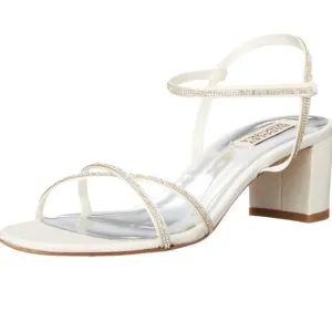 Badgley Mischka Women's Ultima Heeled Sandals Soft White Size 7 Bridal Wedding