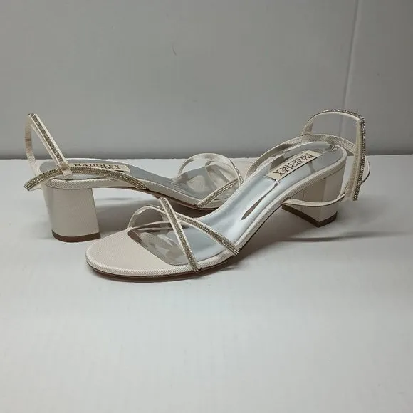 Badgley Mischka Women's Ultima Heeled Sandals Soft White Size 7 Bridal Wedding
